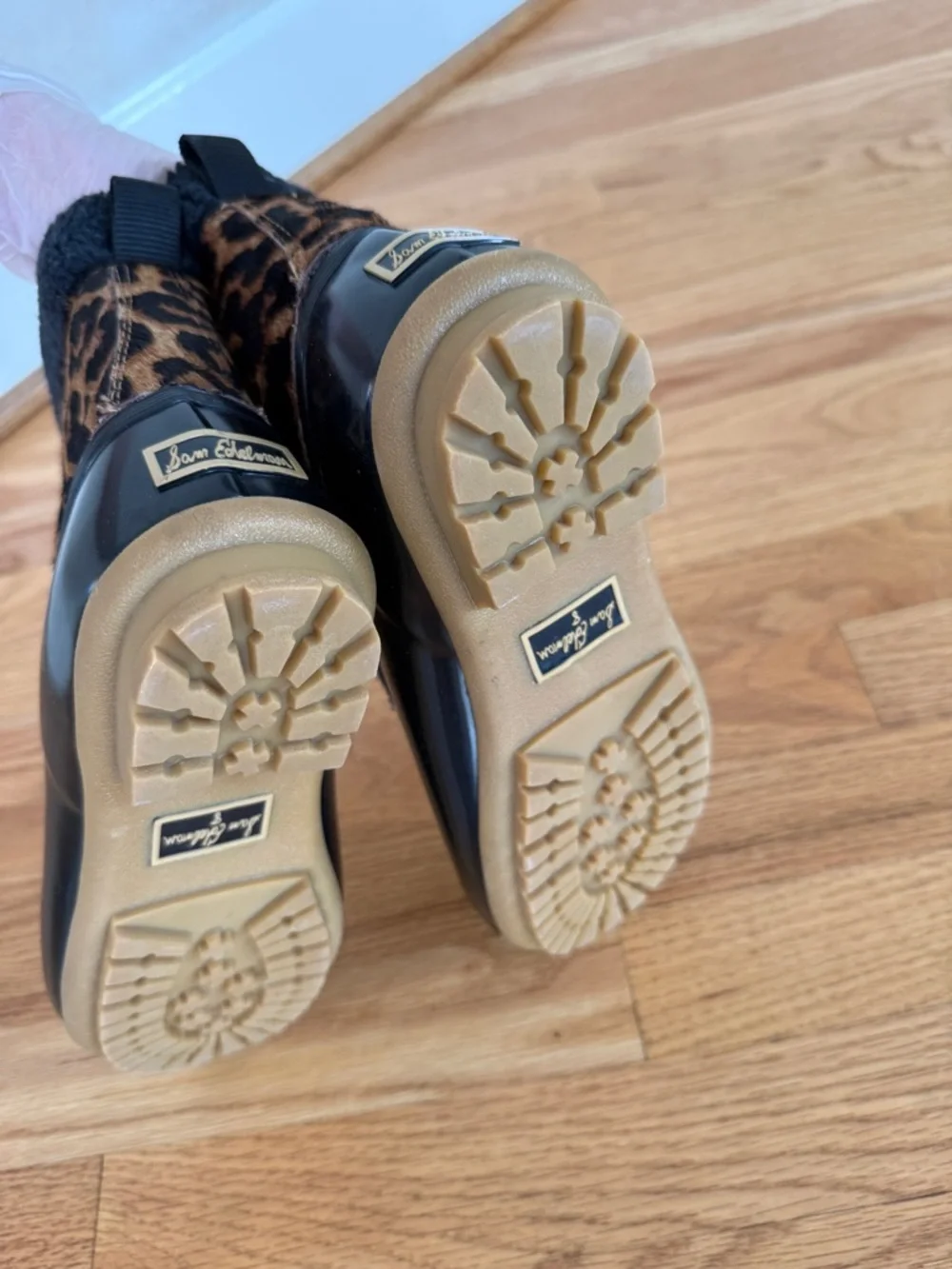 Sam Edelman Caldwell Women's Size 8 US LEOPARD HAIR Leather Duck Boots